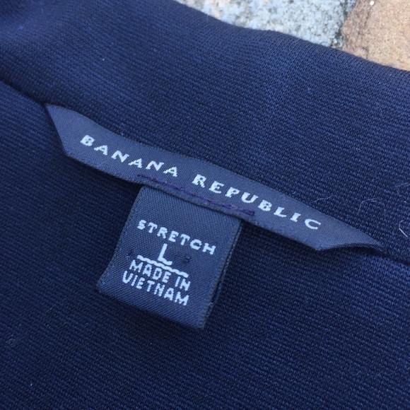 Banana Republic Navy blue jacket blazer stretch L - Picture 3 of 8